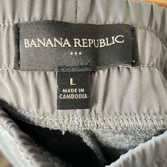 Banana Republic Drawstring tapered pants Gray Sz L - Picture 5 of 5